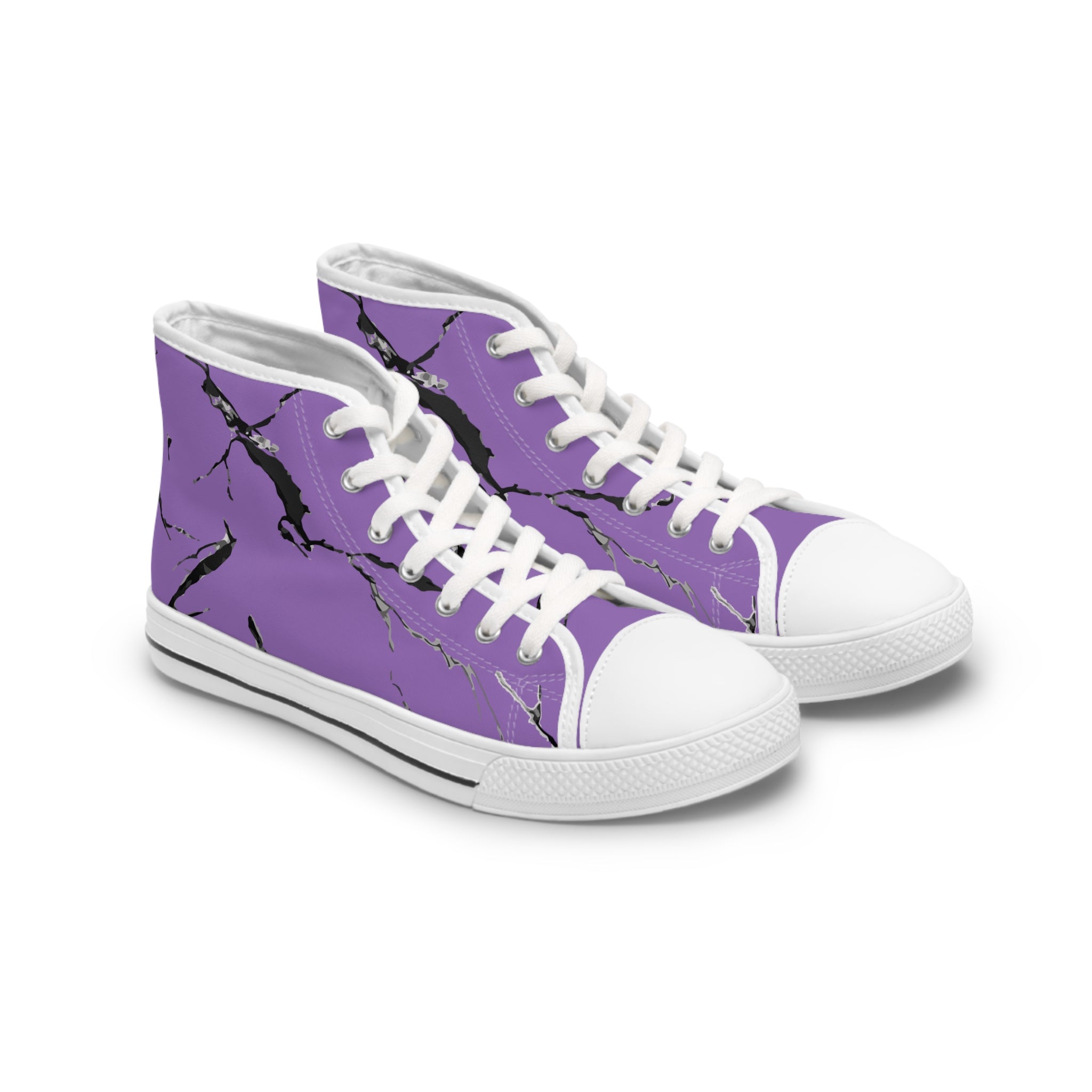 Trendy Purple High Top Sneakers with Unique Design
